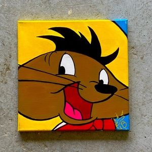 Speedy Gonzales artwork original painting on 12 “ by  12”canvas Looney Tunes urb